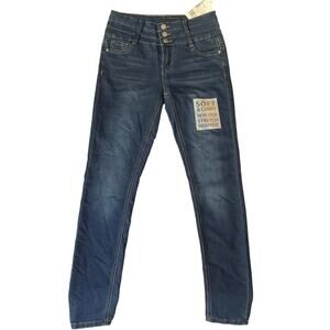 Joe Boxer Women Skinny Jeans size 5 Blue High Rise Stretch Boot Cut NWT Comfy